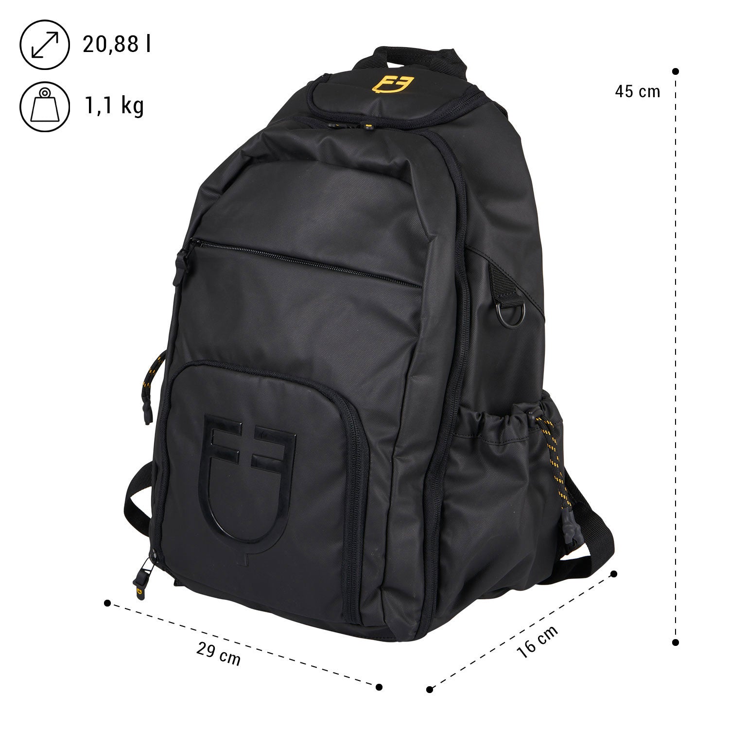 Multi-pocket unisex technical backpack