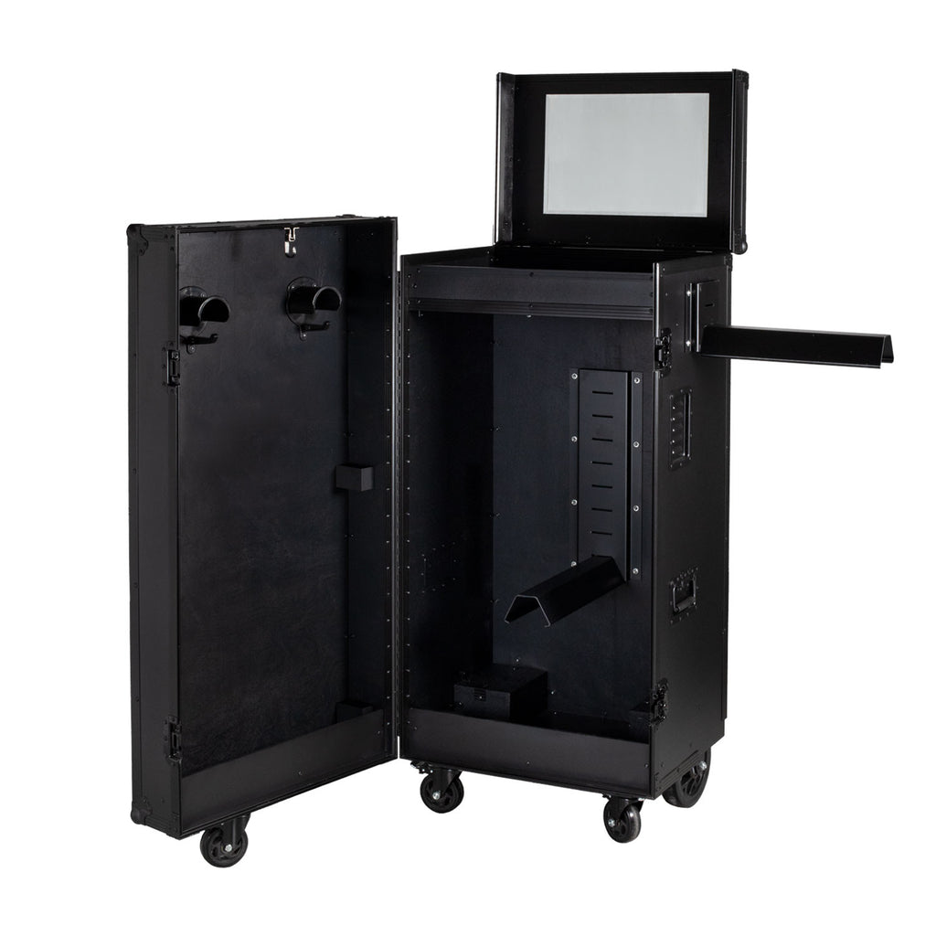 Black hardware saddle cabinet 65x62x138cm