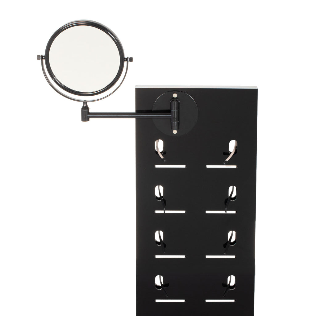 ACRYLIC SUNGLASSES HOLDER WITH LASER-CUT LOGO AND MIRROR