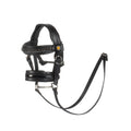 Leather bridle for toy horse with silver clinchers