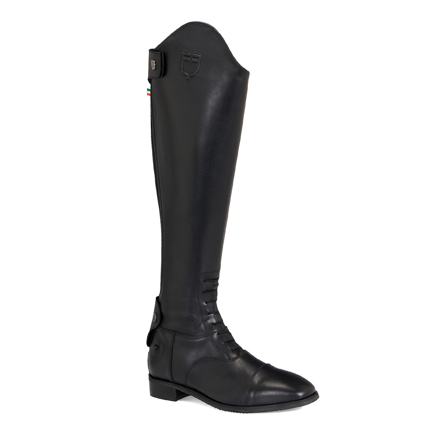Unisex boots with laces and back zip