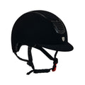 Helmet with colored velvet frame
