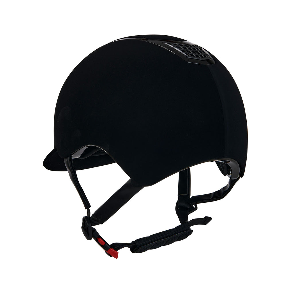 Helmet with colored velvet frame