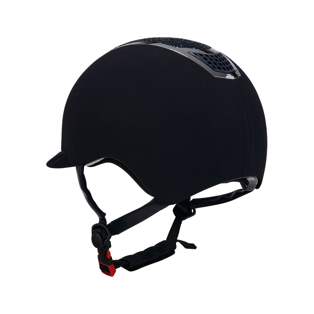 Ultra-light velvet helmet with rhinestones