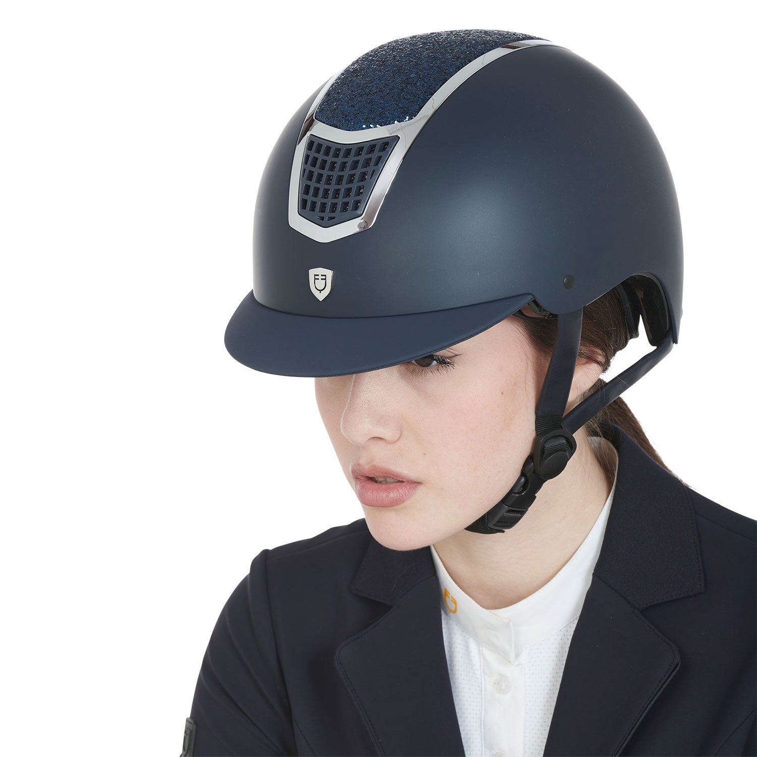 Helmet with rhinestones