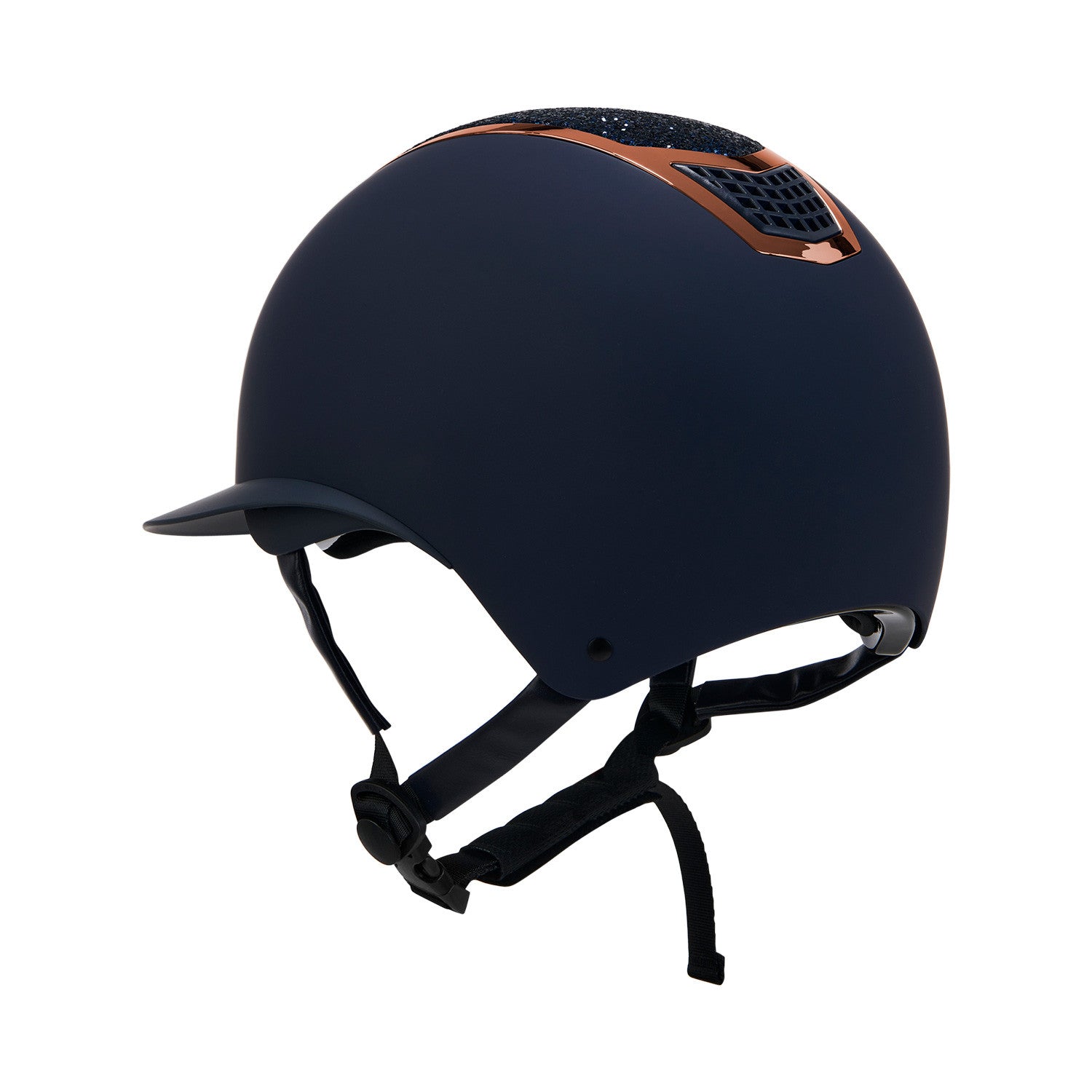 Helmet with rhinestones and wide visor homologation EN 1384-2023
