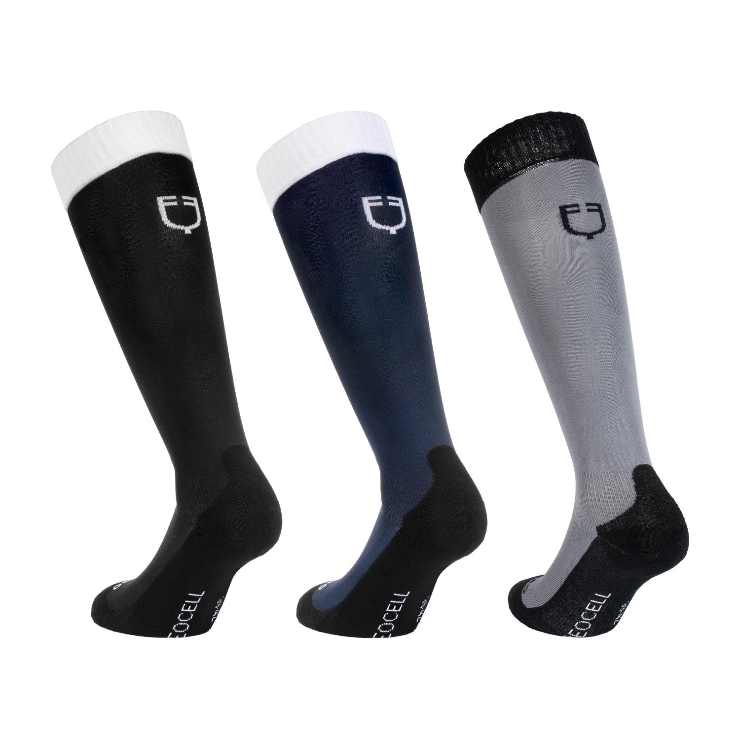 Equestro 3 pcs set unisex Basic technical socks