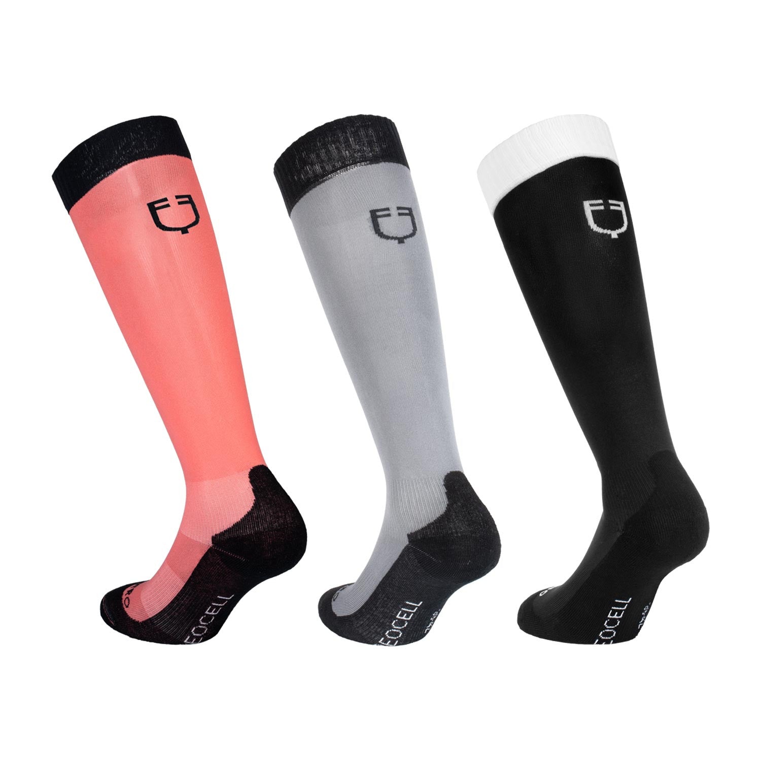 Equestro 3 pcs set unisex Basic technical socks