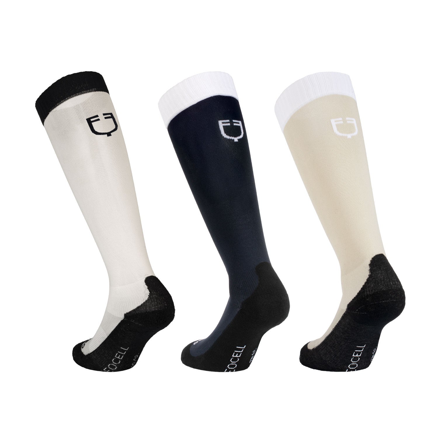 Equestro 3 pcs set unisex Basic technical socks