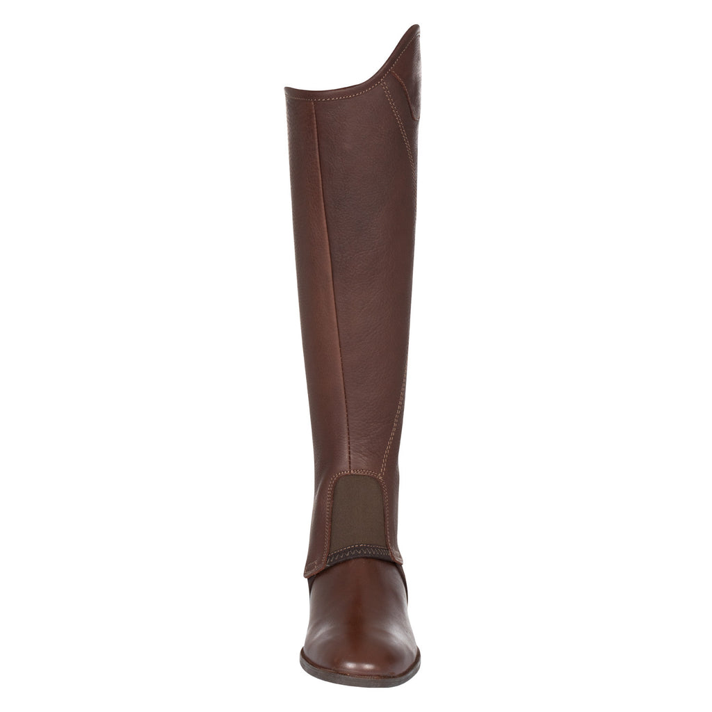 Unisex soft leather gaiters with side zip