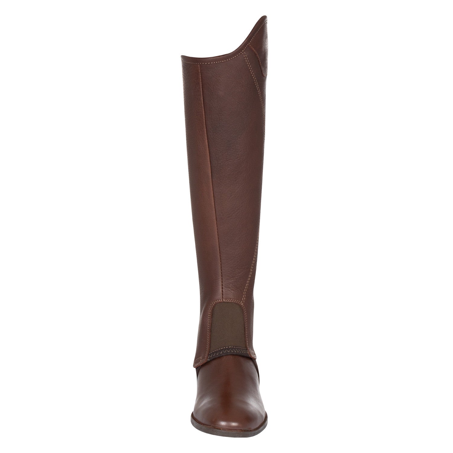 Unisex soft leather gaiters with side zip