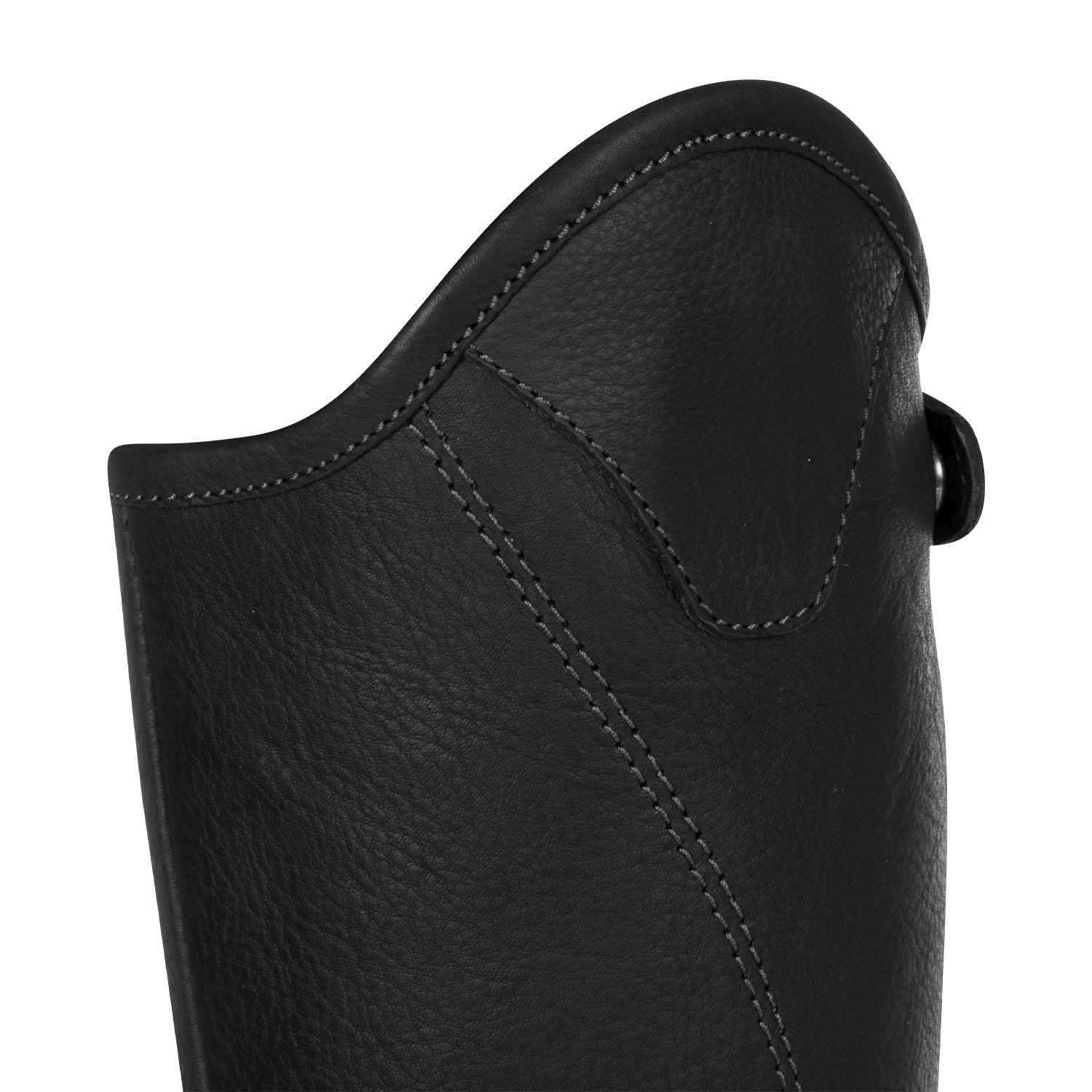 Unisex short leather gaiters with side zip