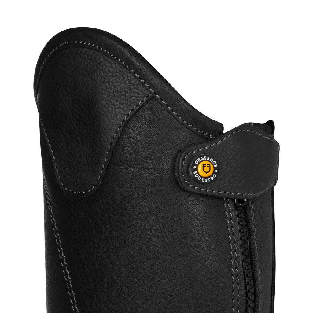 Unisex short leather gaiters with side zip
