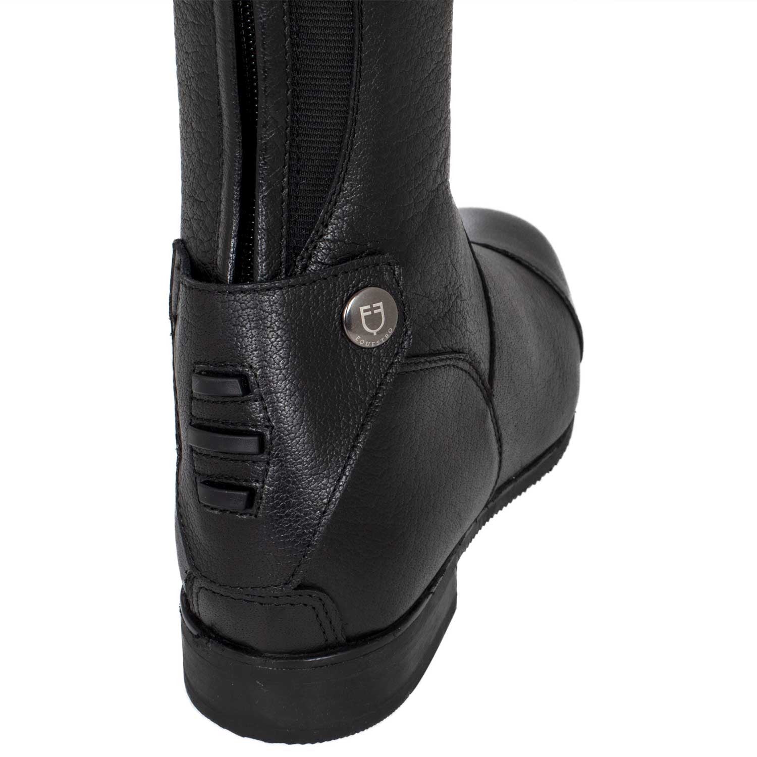 Unisex calfskin boots with rear zipper