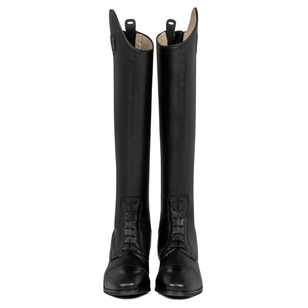 Unisex calfskin boots with front laces