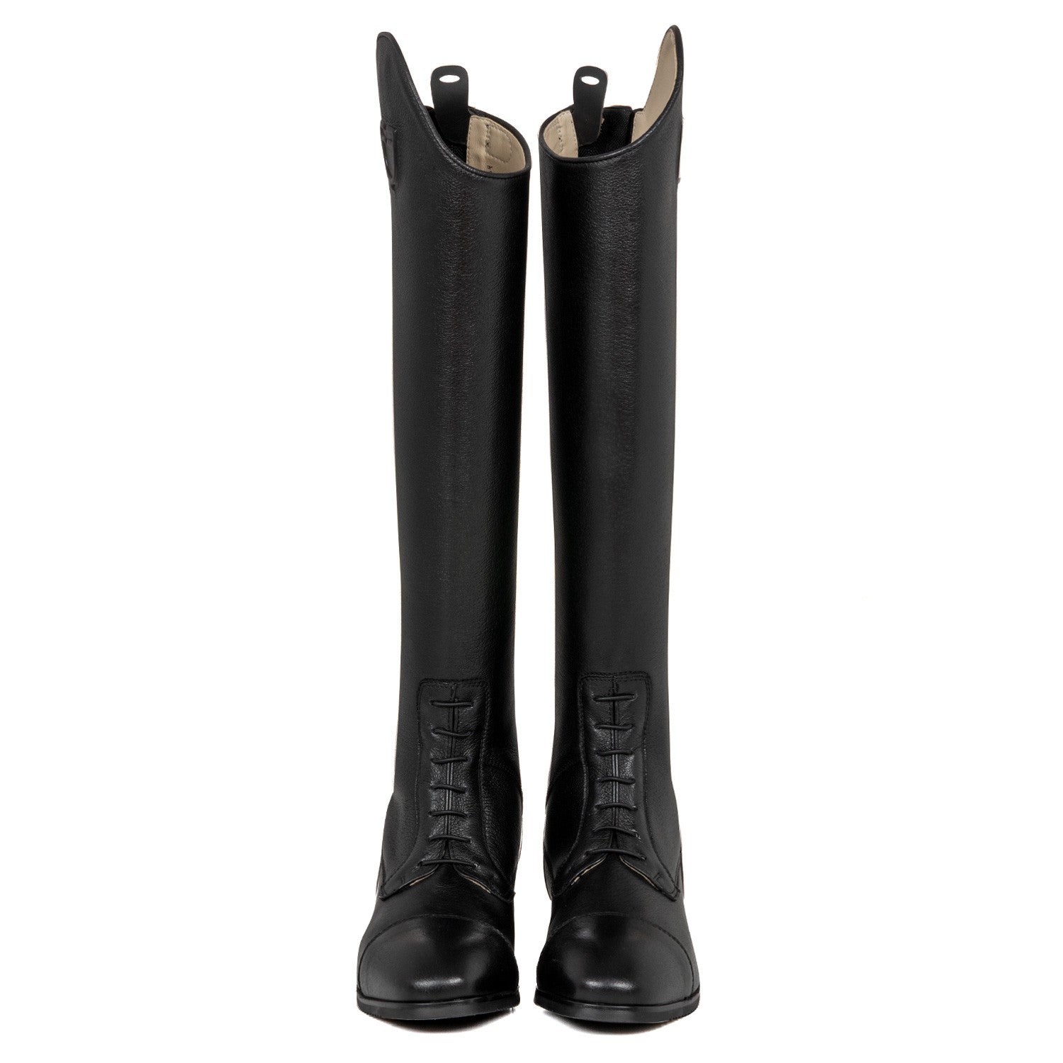 Unisex calfskin boots with front laces