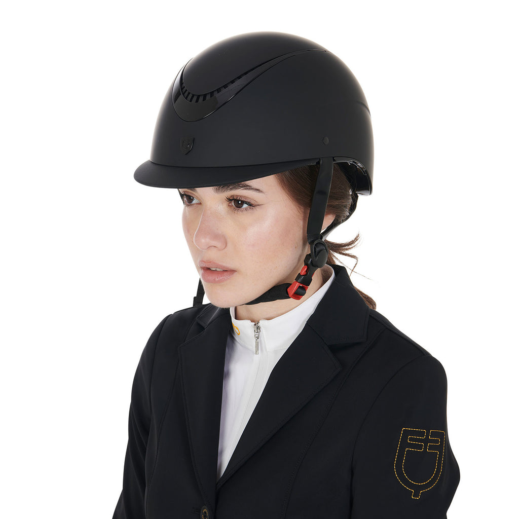 Unisex helmet with shiny frame homologation EN 1384-2023
