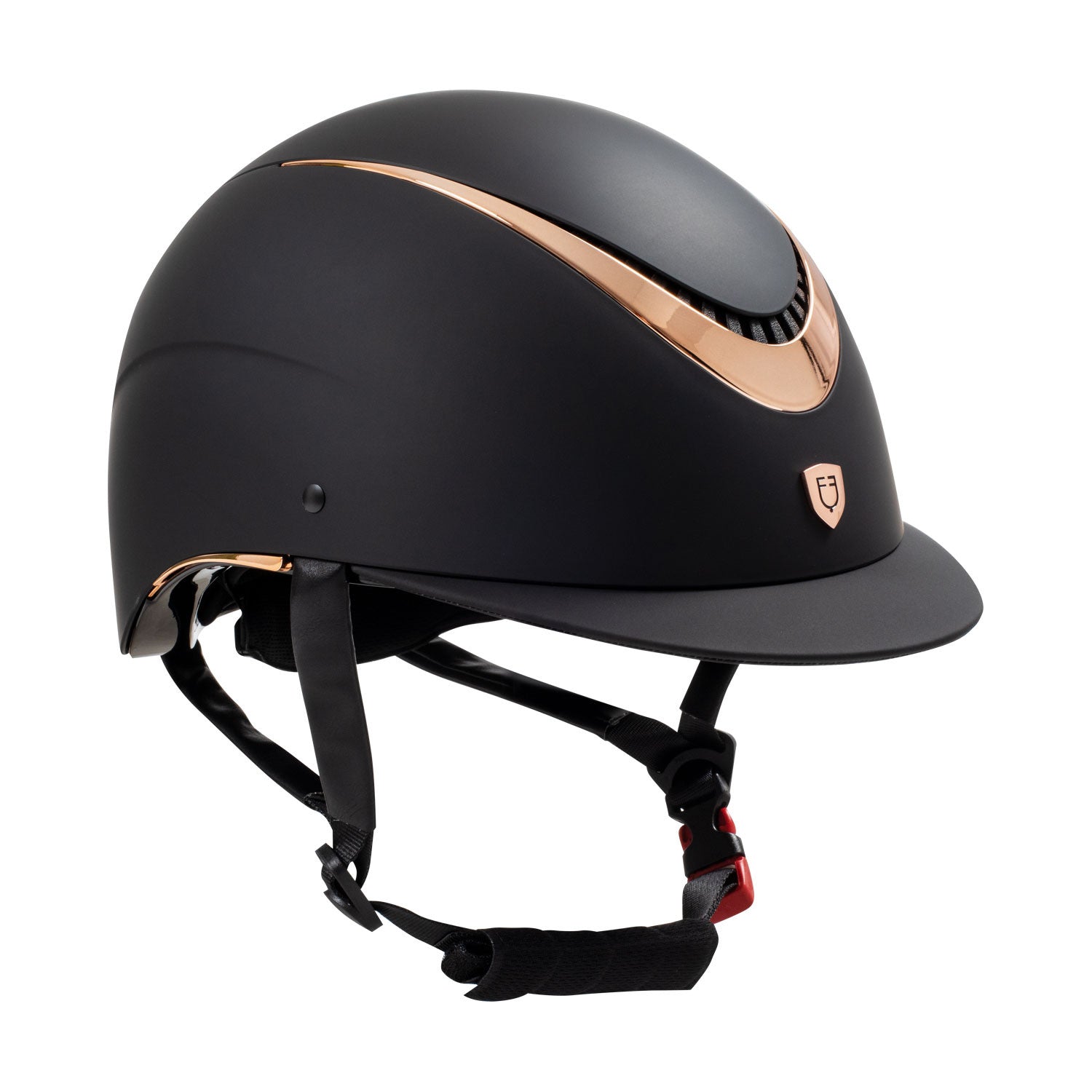 Equestro Unisex helmet with shiny frame homologation EN 1384-2023