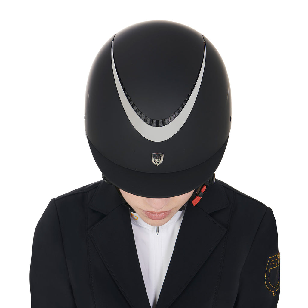 Unisex helmet with shiny frame homologation EN 1384-2023