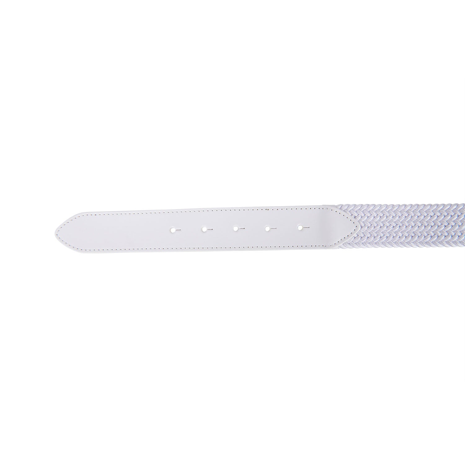 Leather elastic belt with logoed buckle