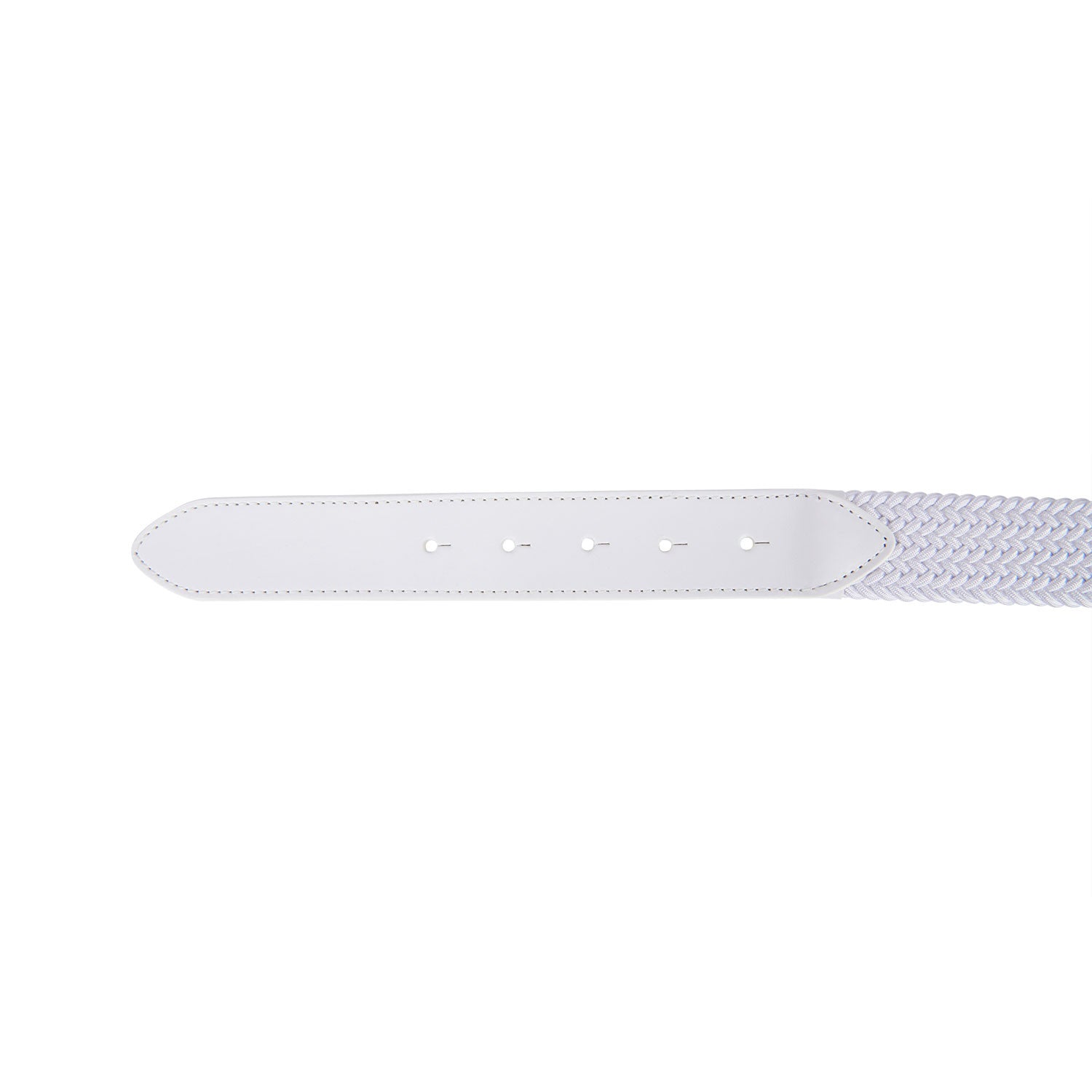 Leather elastic belt with logoed buckle
