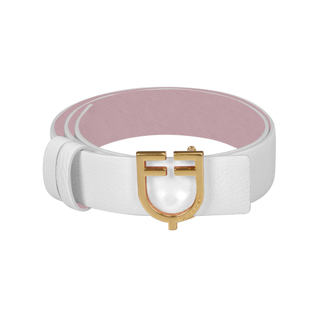 Double face smooth leather belt
