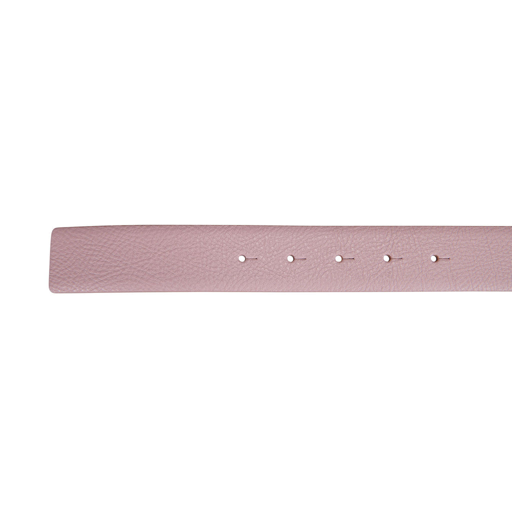 Double face smooth leather belt