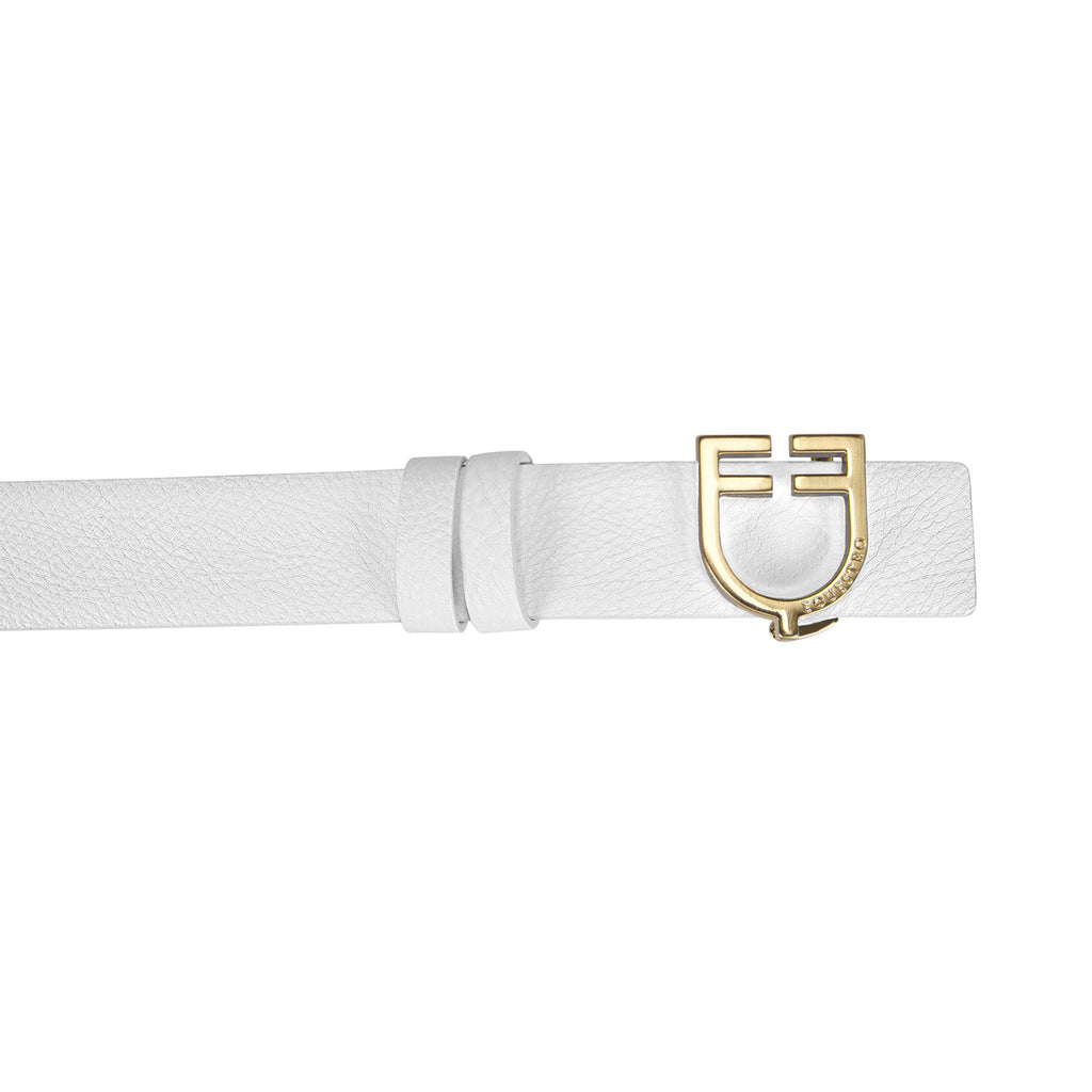 Double face smooth leather belt