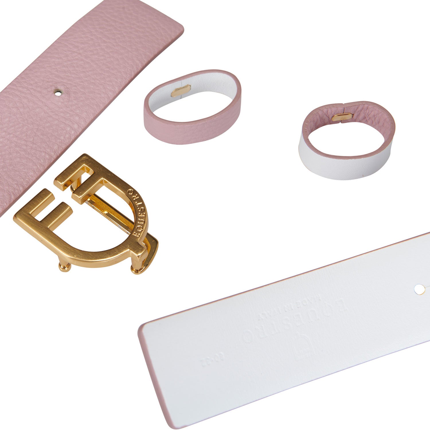 Double face smooth leather belt