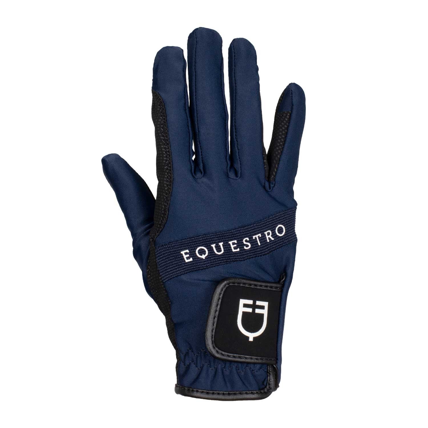 Equestro Gloves in technical fabric with multicolor logo