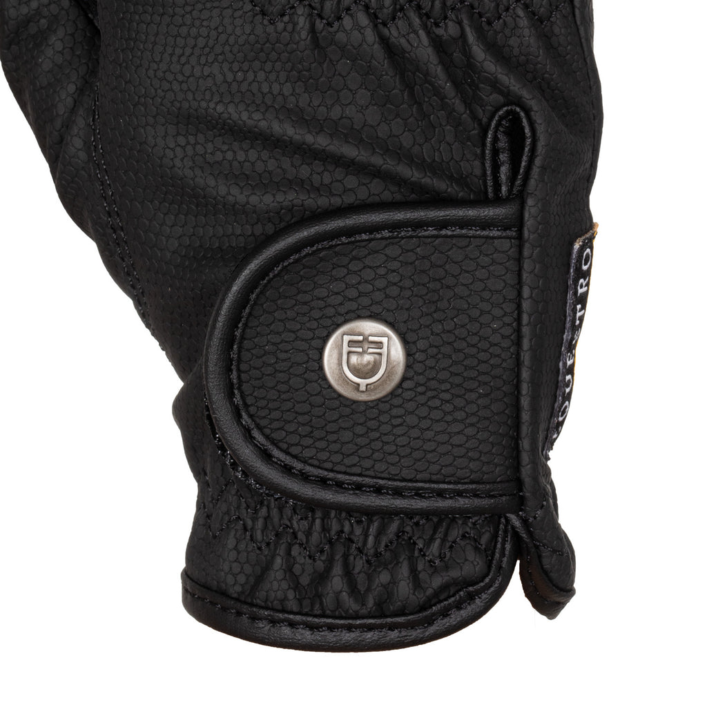 Unisex gloves in soft synthetic leather with hook-and-loop fastening