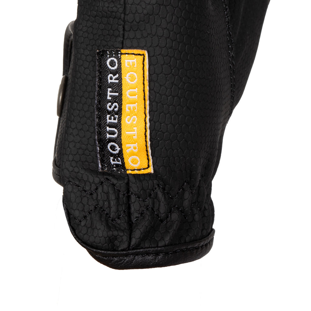 Unisex gloves in soft synthetic leather with hook-and-loop fastening