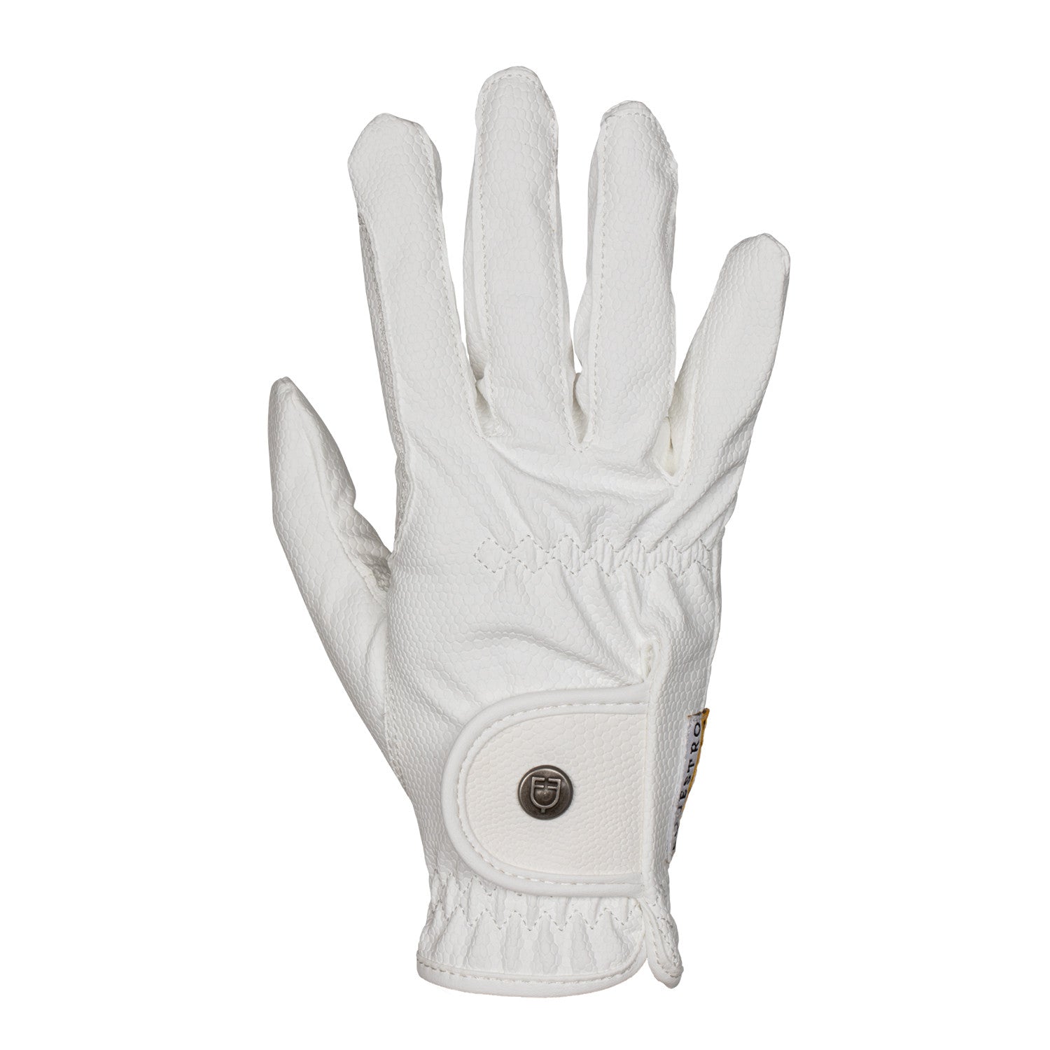 Equestro Unisex gloves in soft synthetic leather with hook-and-loop fastening