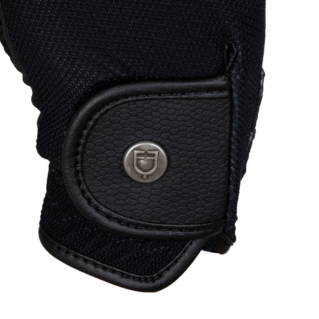Unisex gloves in technical fabric and mesh