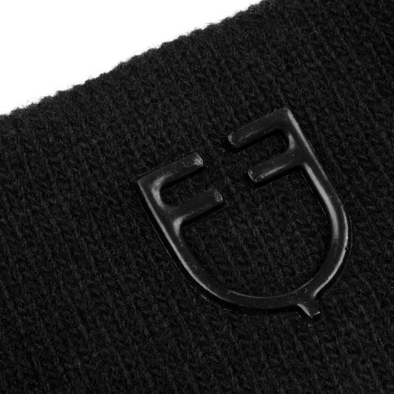 Unisex ribbed wool earmuff headband with logo