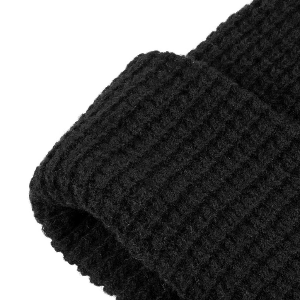 Unisex ribbed wool beanie with logo