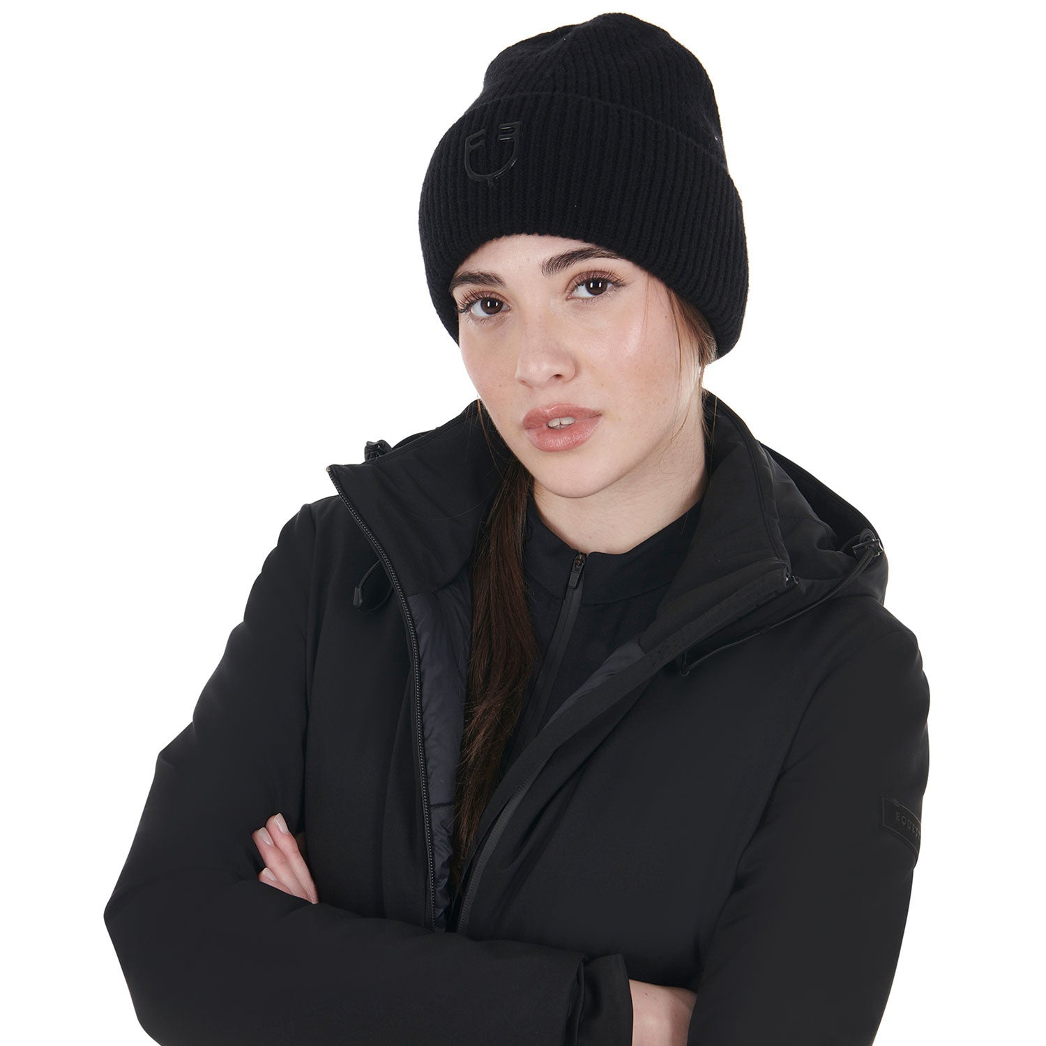 Unisex ribbed wool beanie with logo