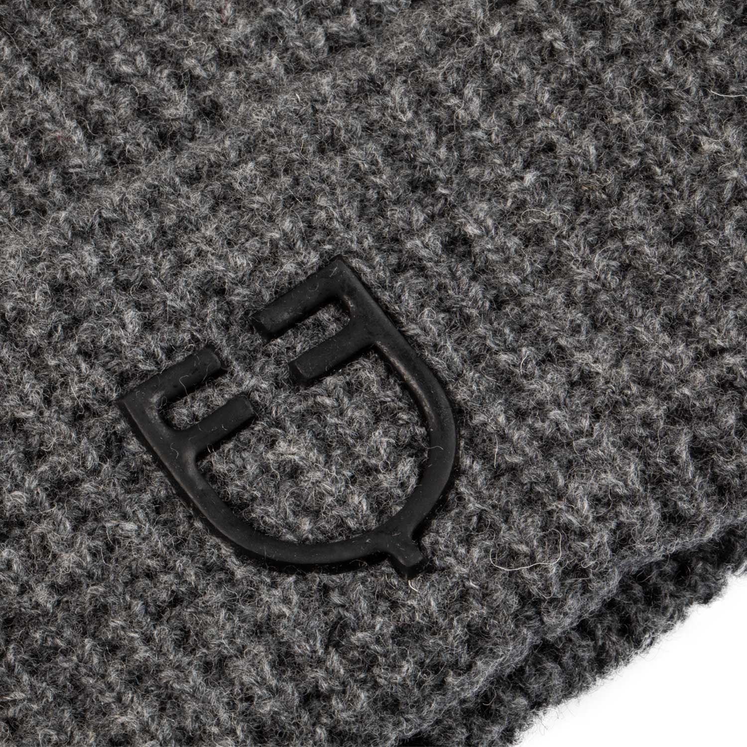 Unisex ribbed wool beanie with logo