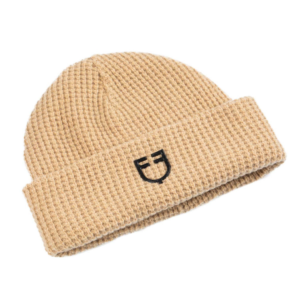 Unisex ribbed wool beanie with logo