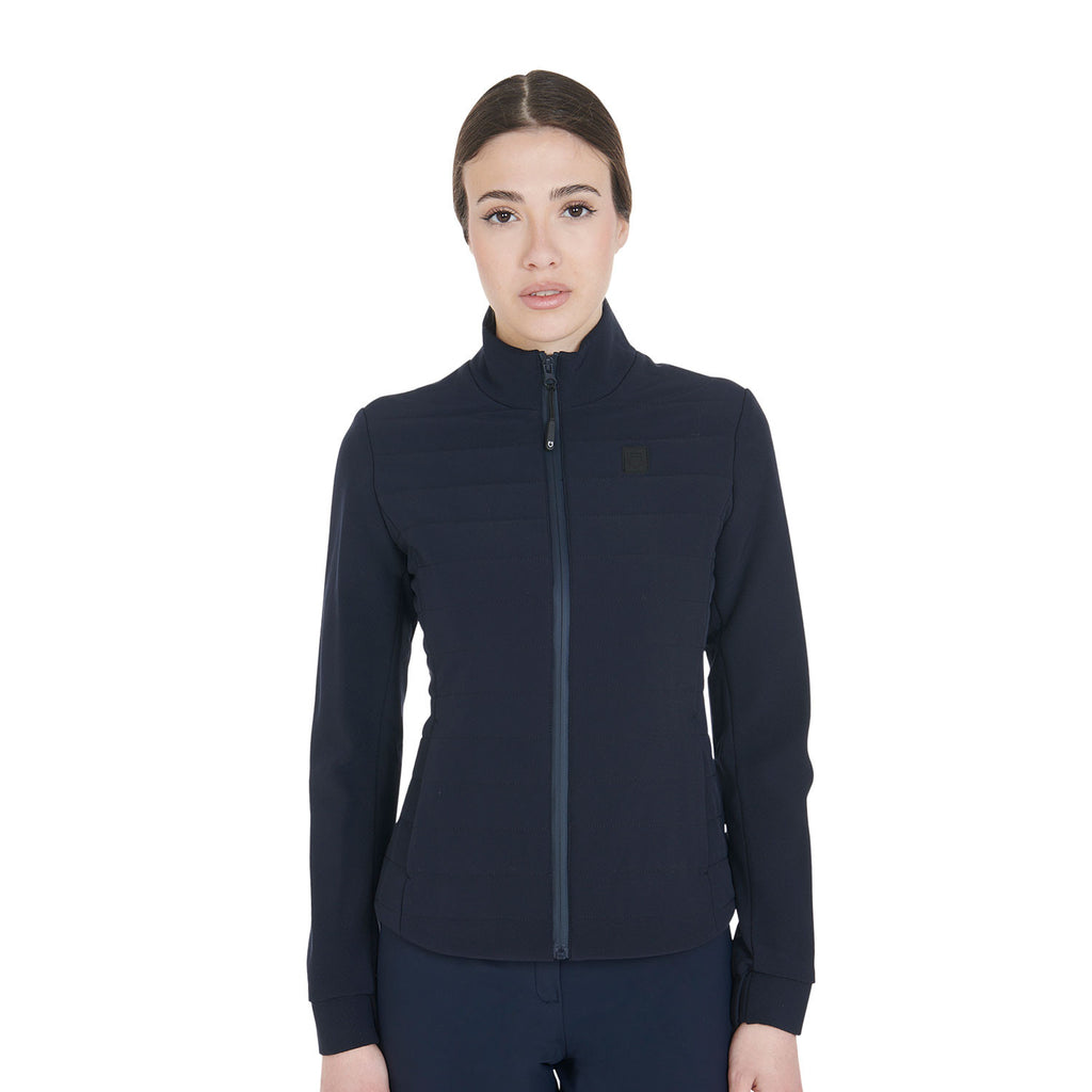 Women's jacket in technical and perforated fabric