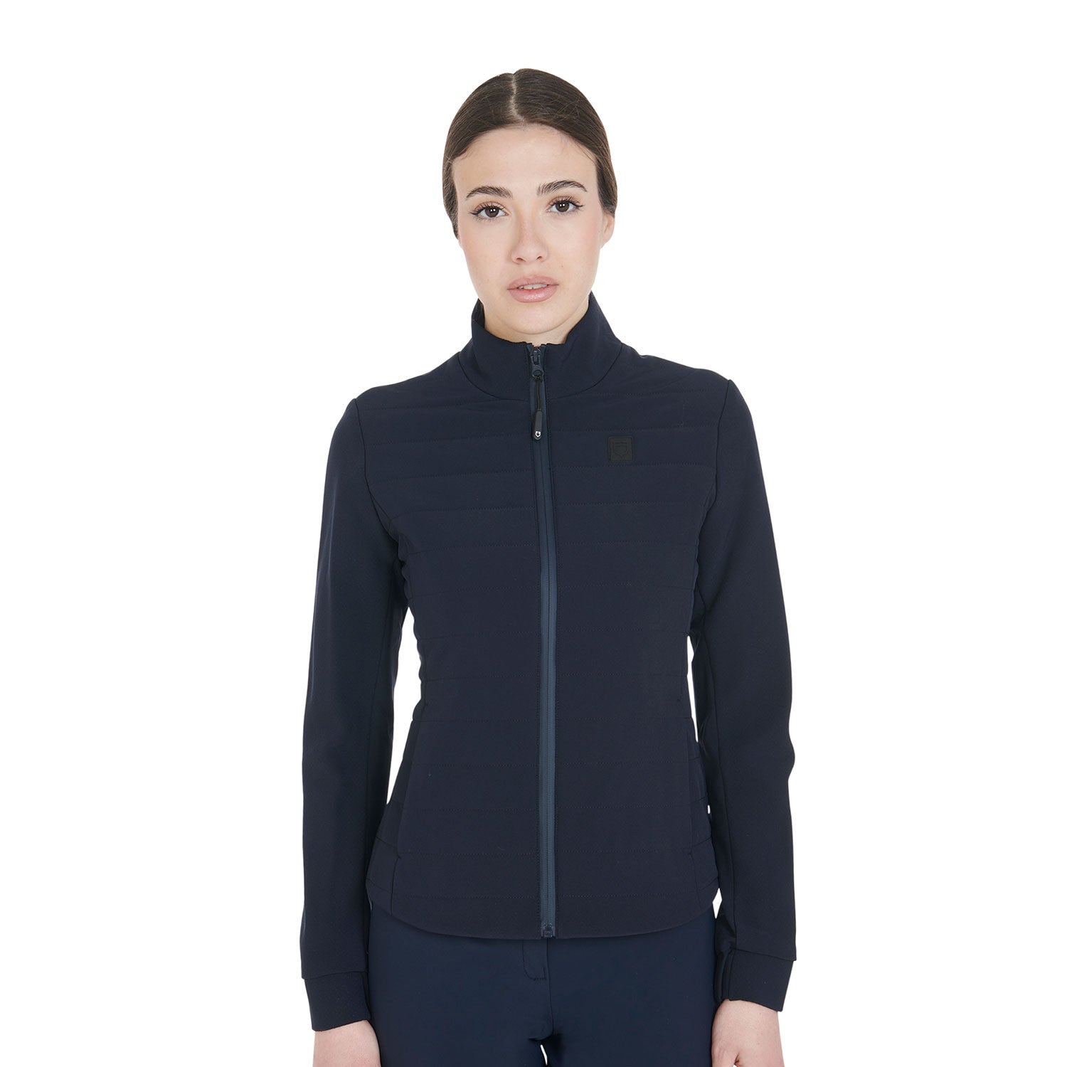 Women's jacket in technical and perforated fabric