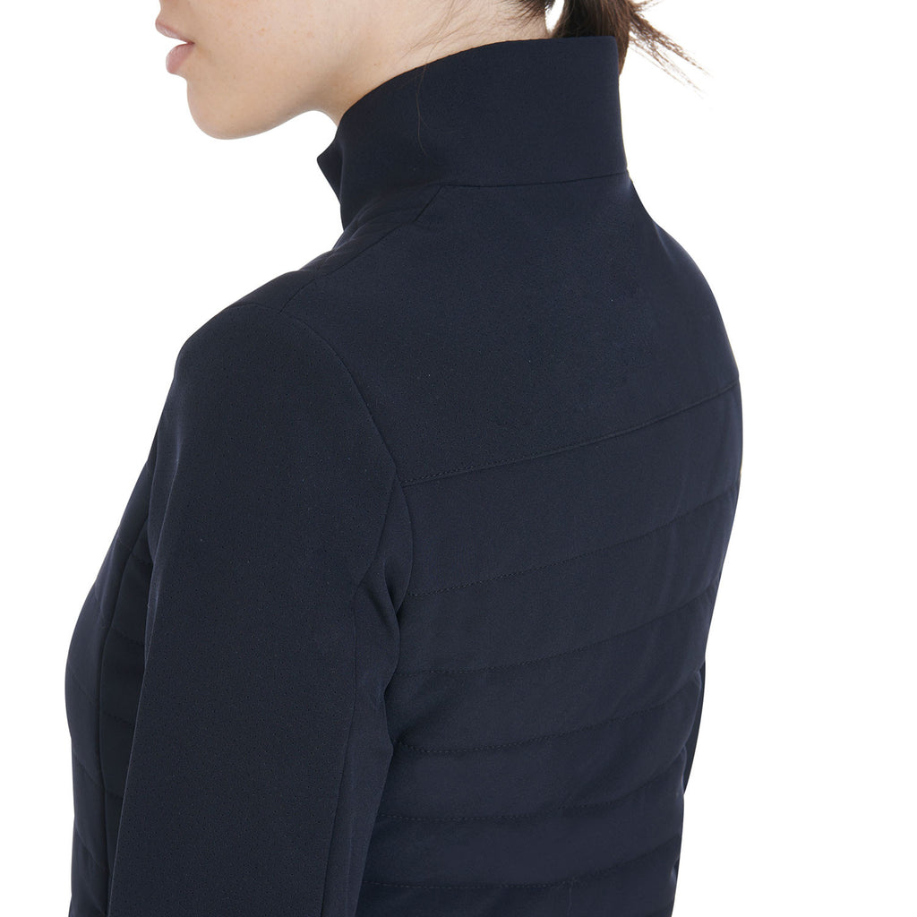 Women's jacket in technical and perforated fabric