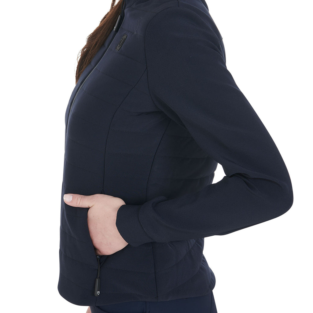 Women's jacket in technical and perforated fabric