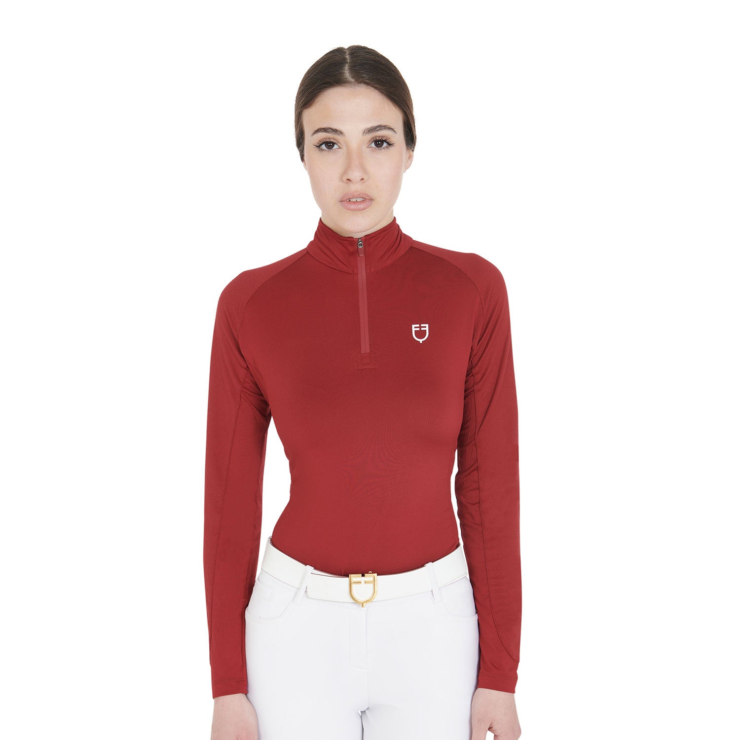 Equestro Women's slim fit long sleeve base layer