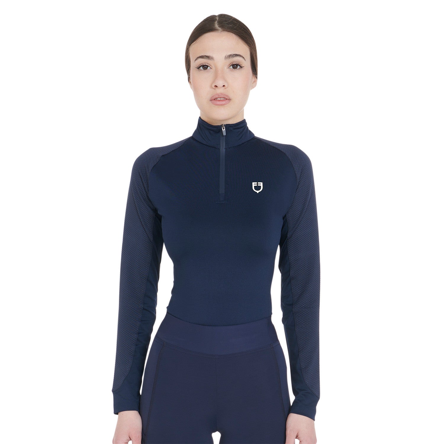 Equestro Women's slim fit long sleeve base layer