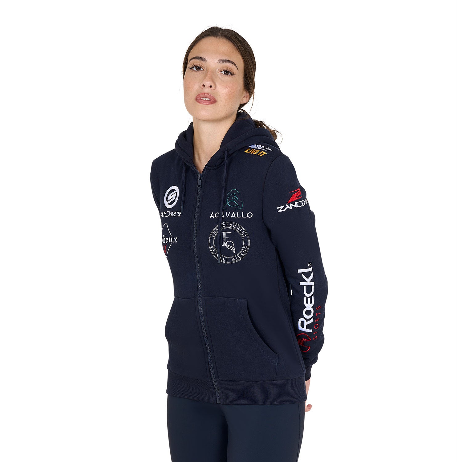 Equestro Women's multi-logo hoodie 2024 design