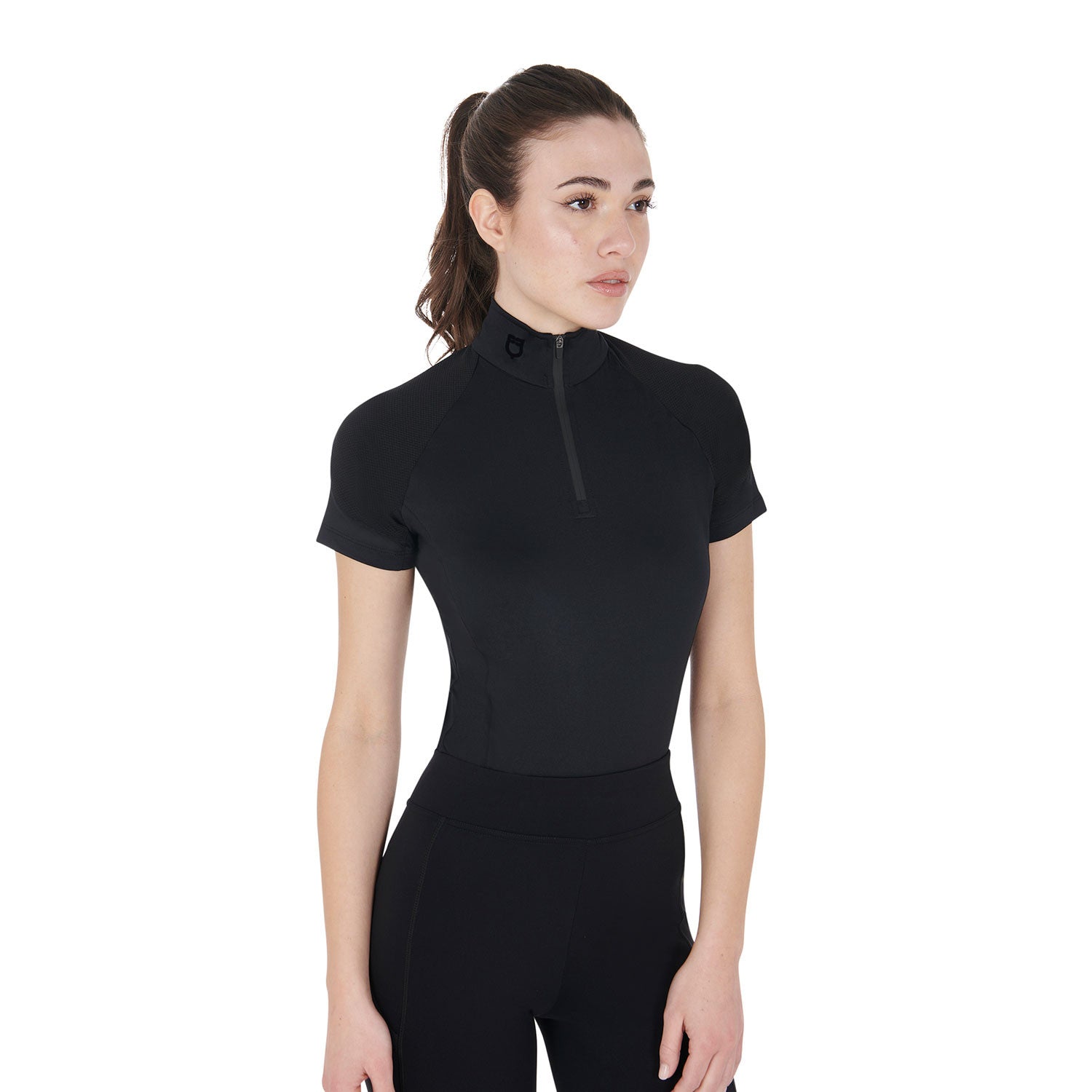 Equestro Women's slim fit short sleeve base layer