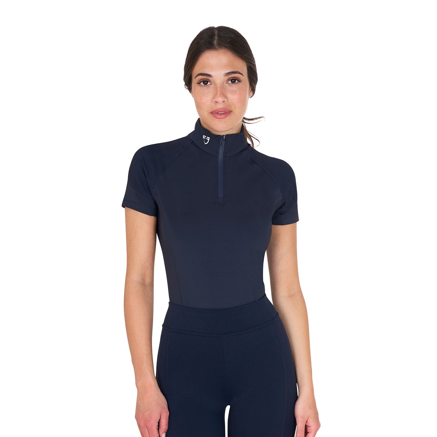 Equestro Women's slim fit short sleeve base layer