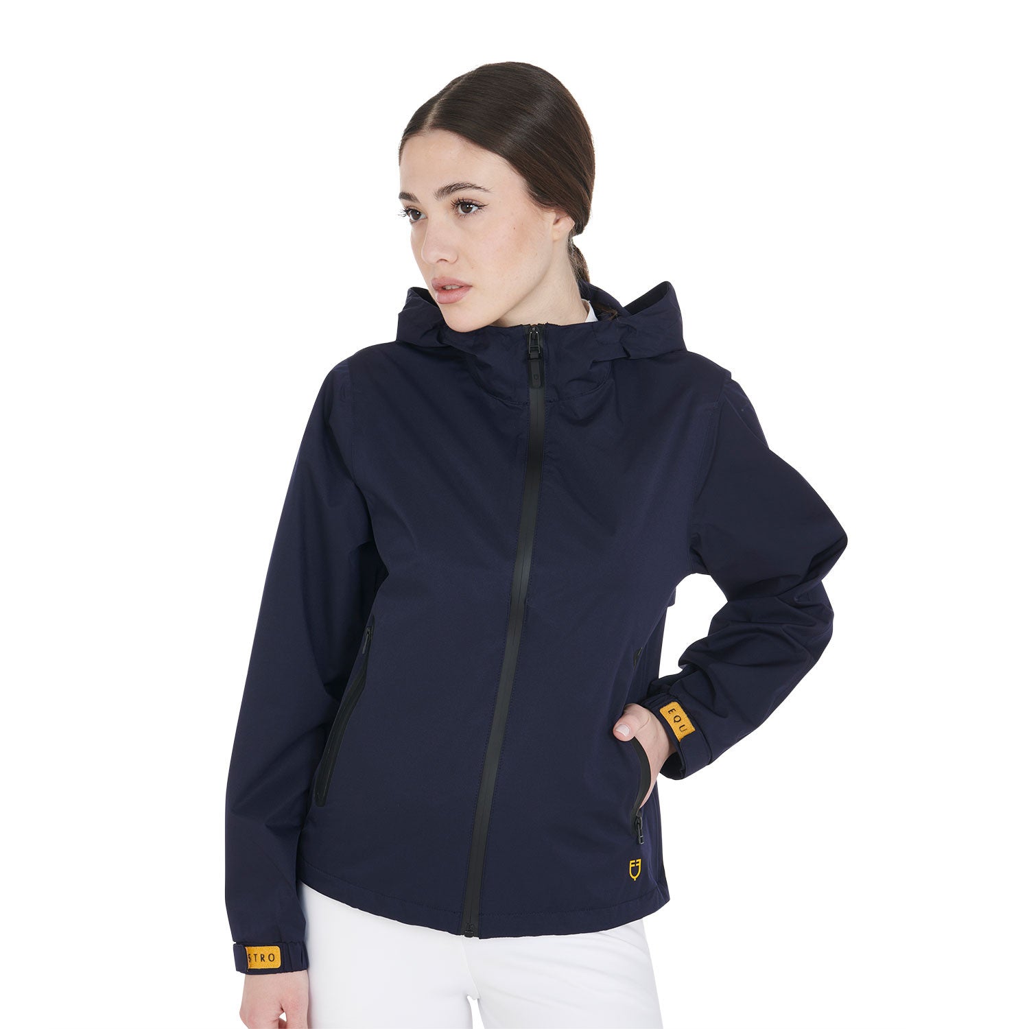 Equestro Women's three-layer technical raincoat