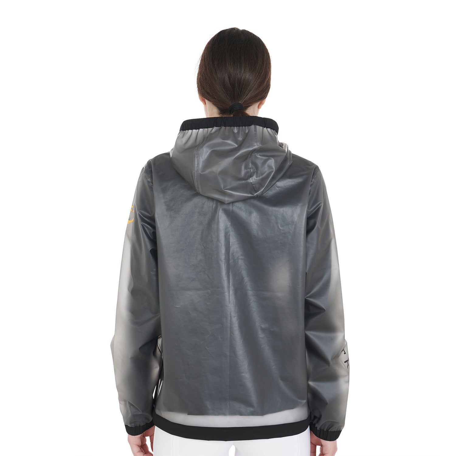 Women's transparent technical raincoat